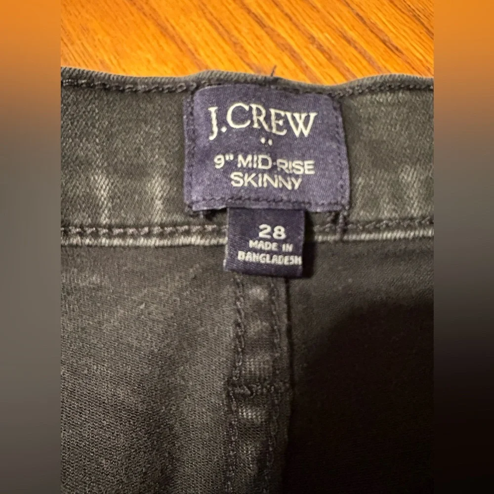 J. Crew Dark Gray washed black Women's Skinny Jeans size 28